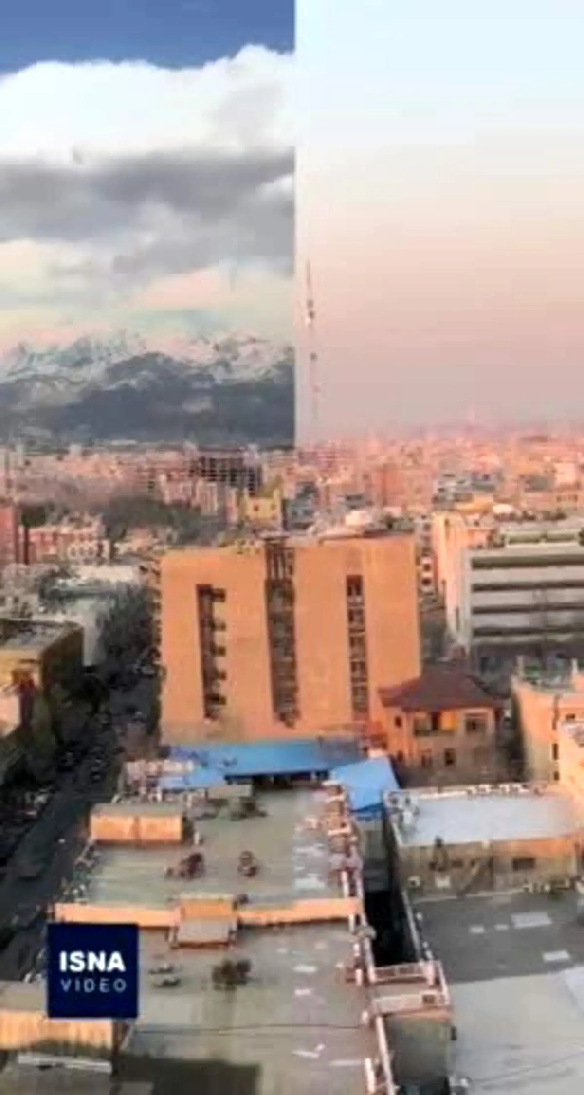 مقایسه میزان آلودگی هوای تهران بین دو روز + فیلم