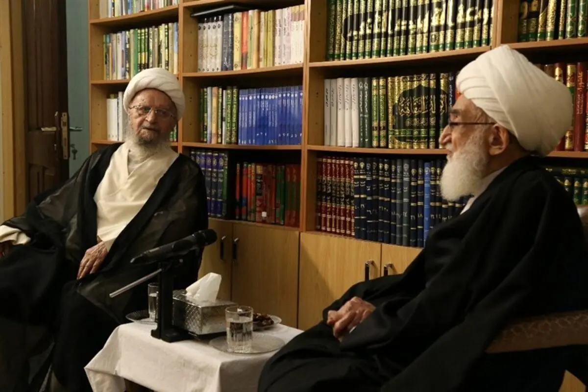 آیت الله نوری همدانی با آیت الله مکارم شیرازی دیدار کرد