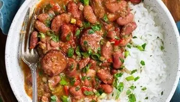 خوراک لوبیاقرمز با برنج؛ یک ناهار کامل و مغذی