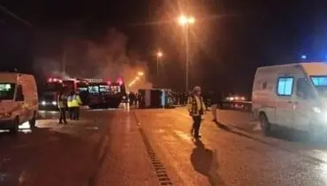 ۵ مصدوم حادثه واژگونی مینی بوس در گنبدکاووس مرخص شدند