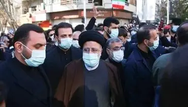 حضور رئیس جمهور در مراسم تشییع ۱۵۰ شهید دفاع مقدس