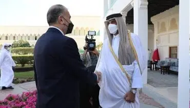 دیدار امیرعبداللهیان با امیر قطر