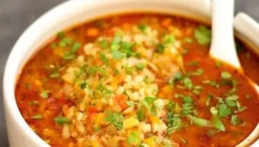 تهیه سوپی خوشمزه با مواد دلمه