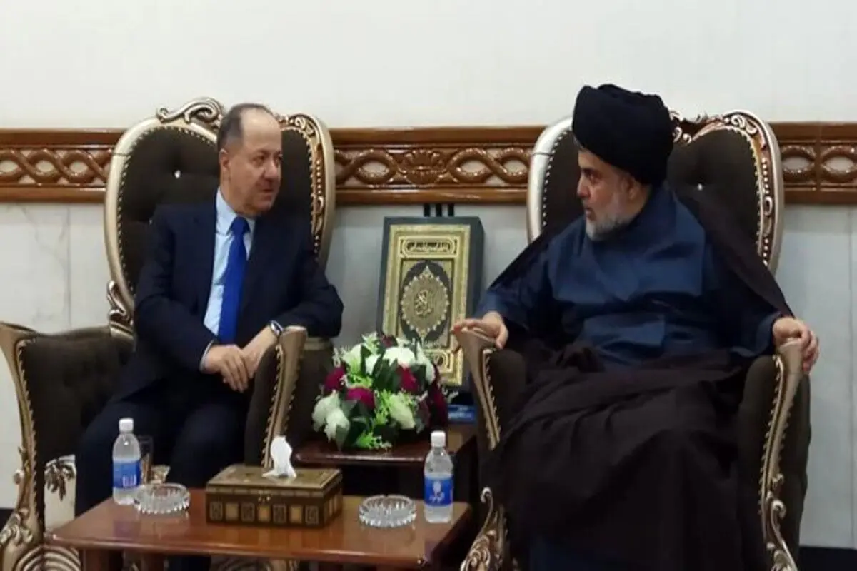 گفتوگوی تلفنی مقتدی صدر و مسعود بارزانی درباره آخرین تحولات سیاسی عراق