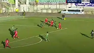 گل اول پرسپولیس به ذوب آهن توسط وحید امیری+فیلم