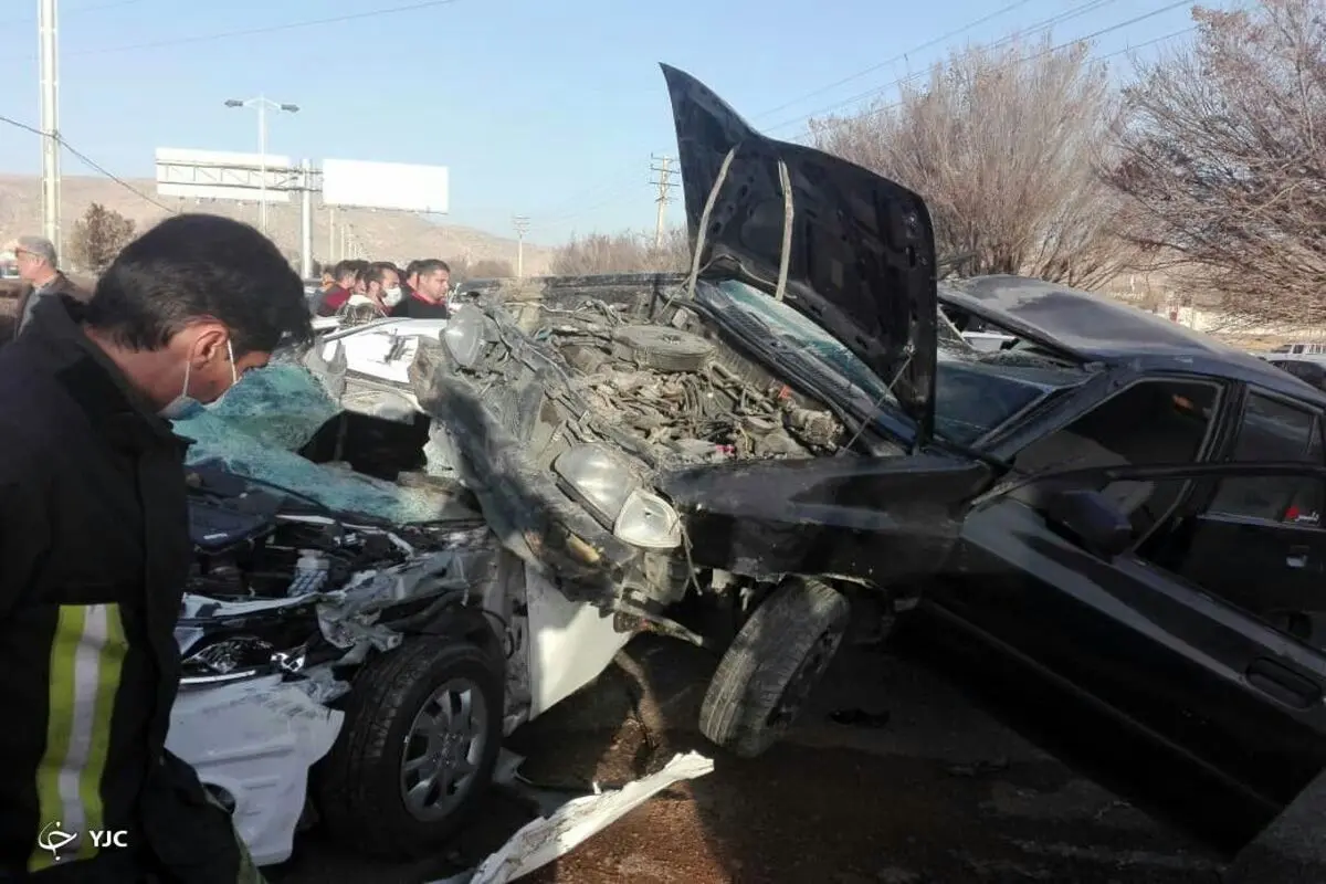 تصویر دلخراش از تصادف مرگبار در شیراز و فوت جوان بی‌گناه + فیلم