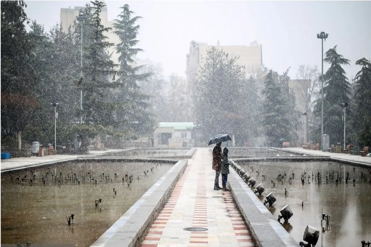 برف زمستانی در تهران