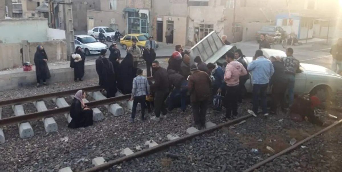 حادثه تصادف قطار در ورامین+عکس