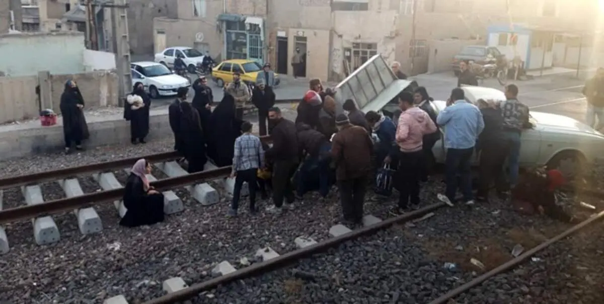 حادثه تصادف قطار در ورامین+عکس