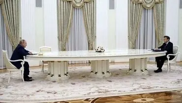 افشاگری رویترز از علت فاصله روسای جمهور فرانسه و روسیه در دیدار حضوری