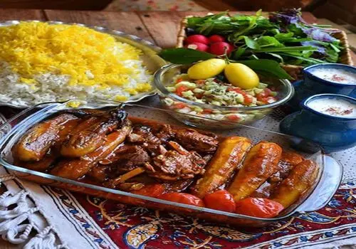 لیست غذا با بادمجان
