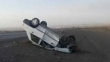 یک مصدوم حاصل واژگونی خودروی پراید در «نودیجه» گرگان