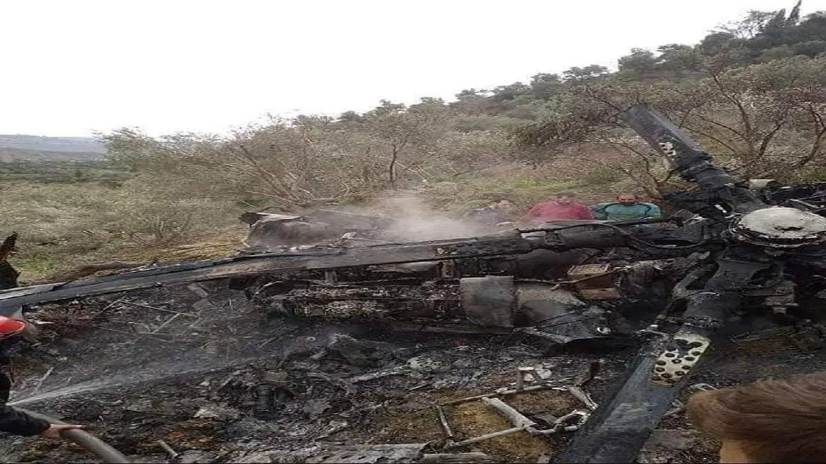 ۴ کشته و زخمی در سقوط بالگرد ارتش سوریه