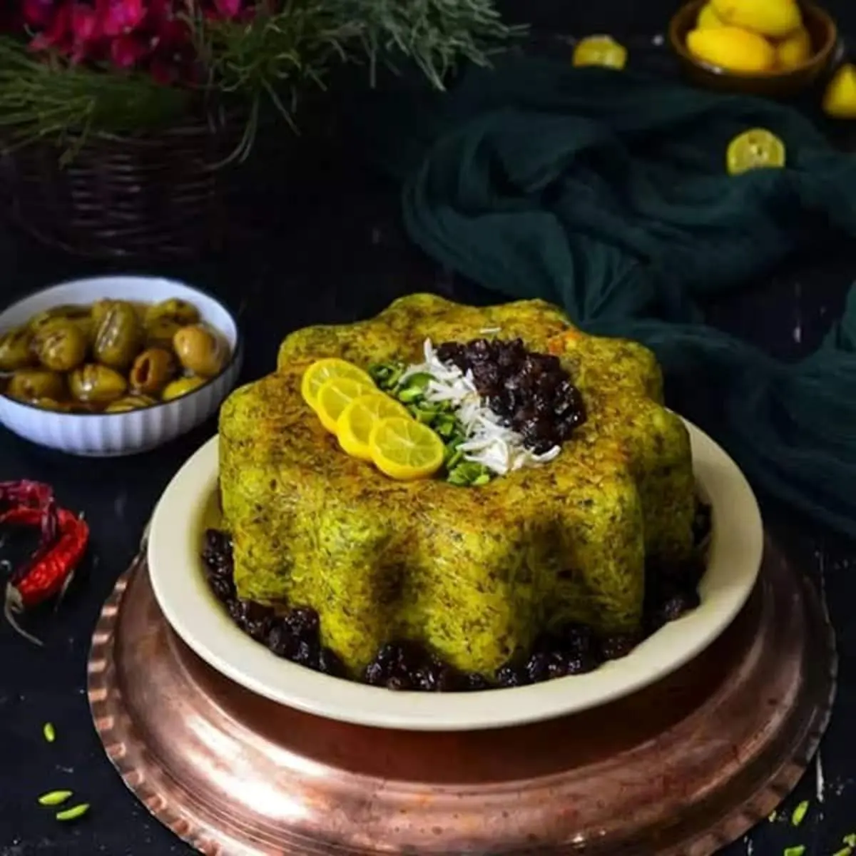 طرز تهیه ته چین شوید باقلا با مرغ