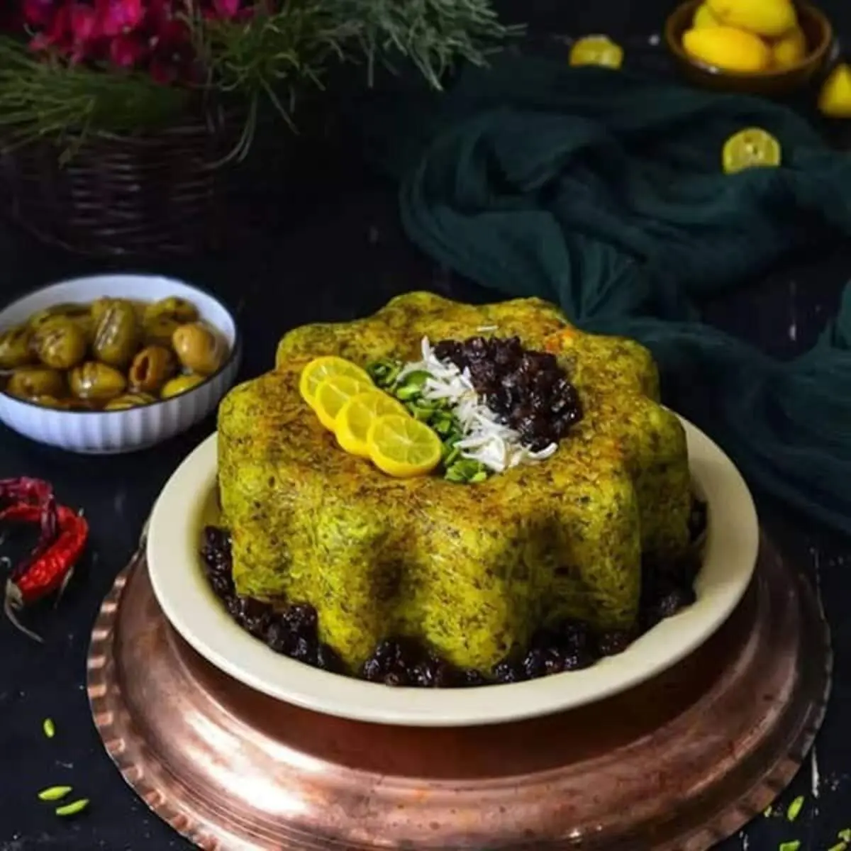 طرز تهیه ته چین شوید باقلا با مرغ