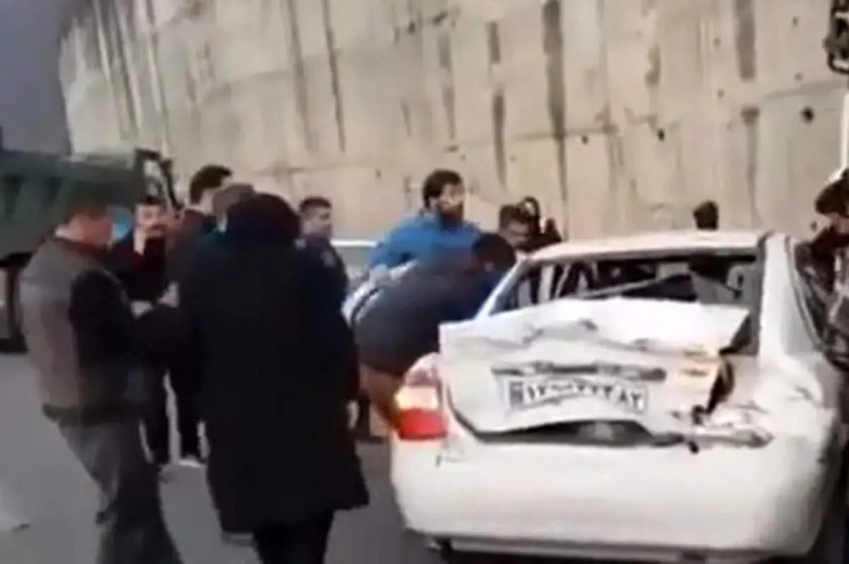 اولین ویدیو از تصادف هولناک و زنجیره‌ای ۱۲ خودرو در جاده شیرگاه مازندران + فیلم