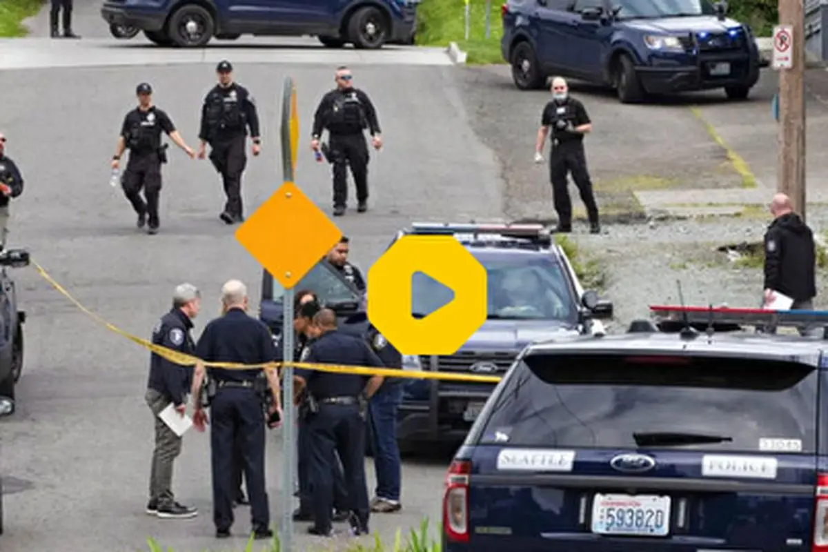 تصاویر جدید از تیراندازی مرگبار پنج افسر پلیس در سیاتل به سمت یک مهاجم+ فیلم