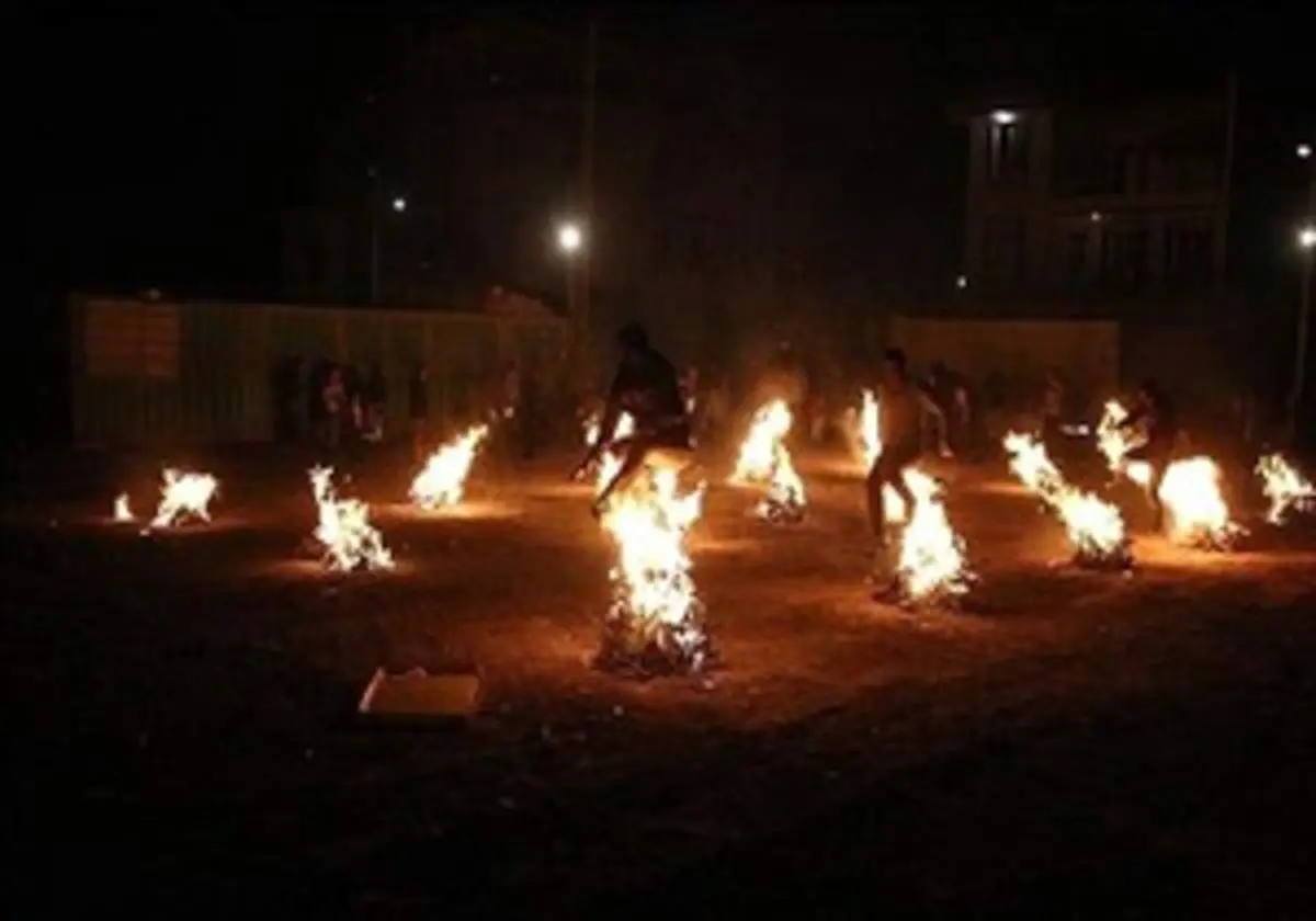 چهارشنبه‌ سوری زیر برف و کولاک + فیلم