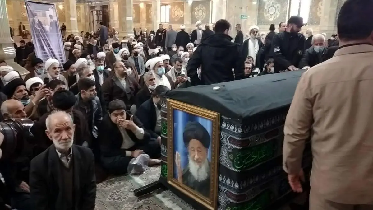 مراسم تشییع پیکر آیت الله علوی گرگانی در قم آغاز شد + فیلم و عکس