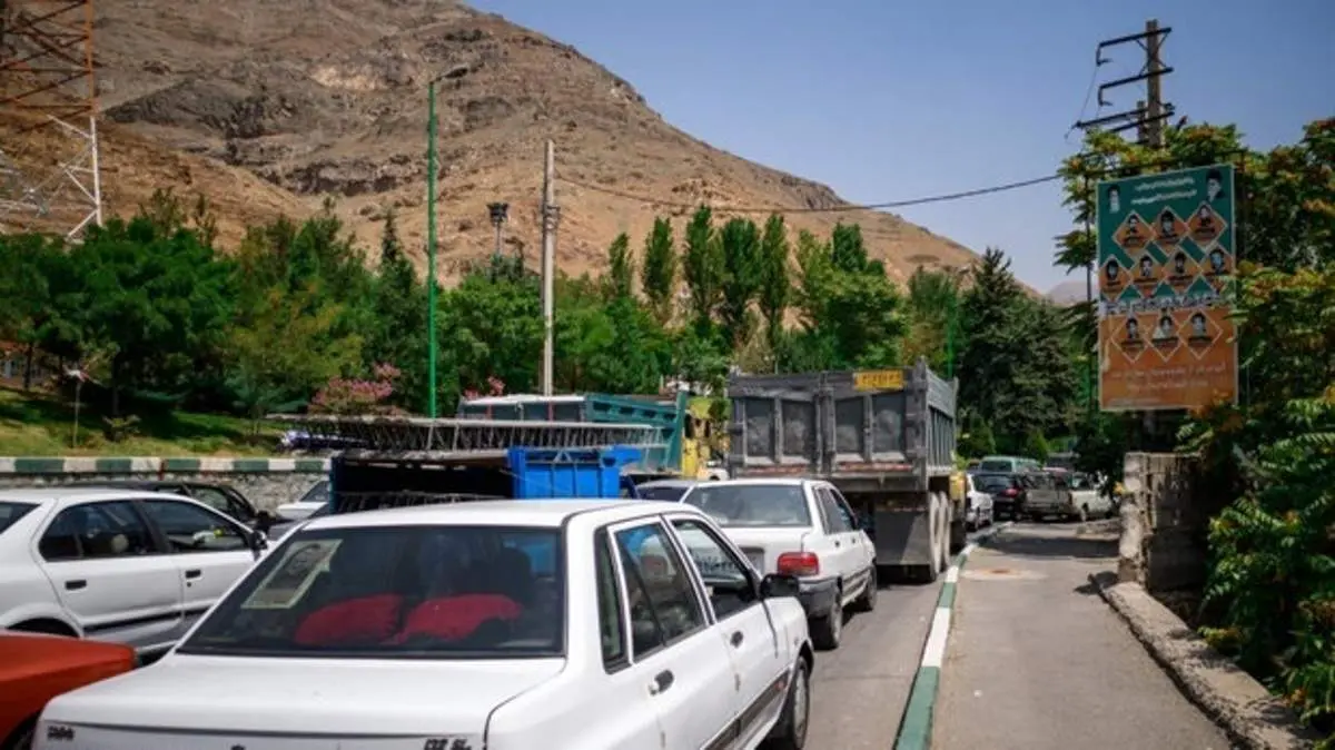 ترافیک سنگین در مسیر شمال به جنوب جاده چالوس