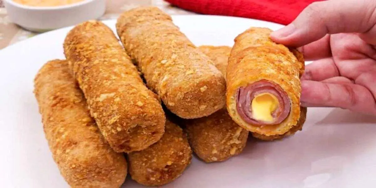 طرز تهیه رول ژامبون سوخاری با خمیر یوفکا