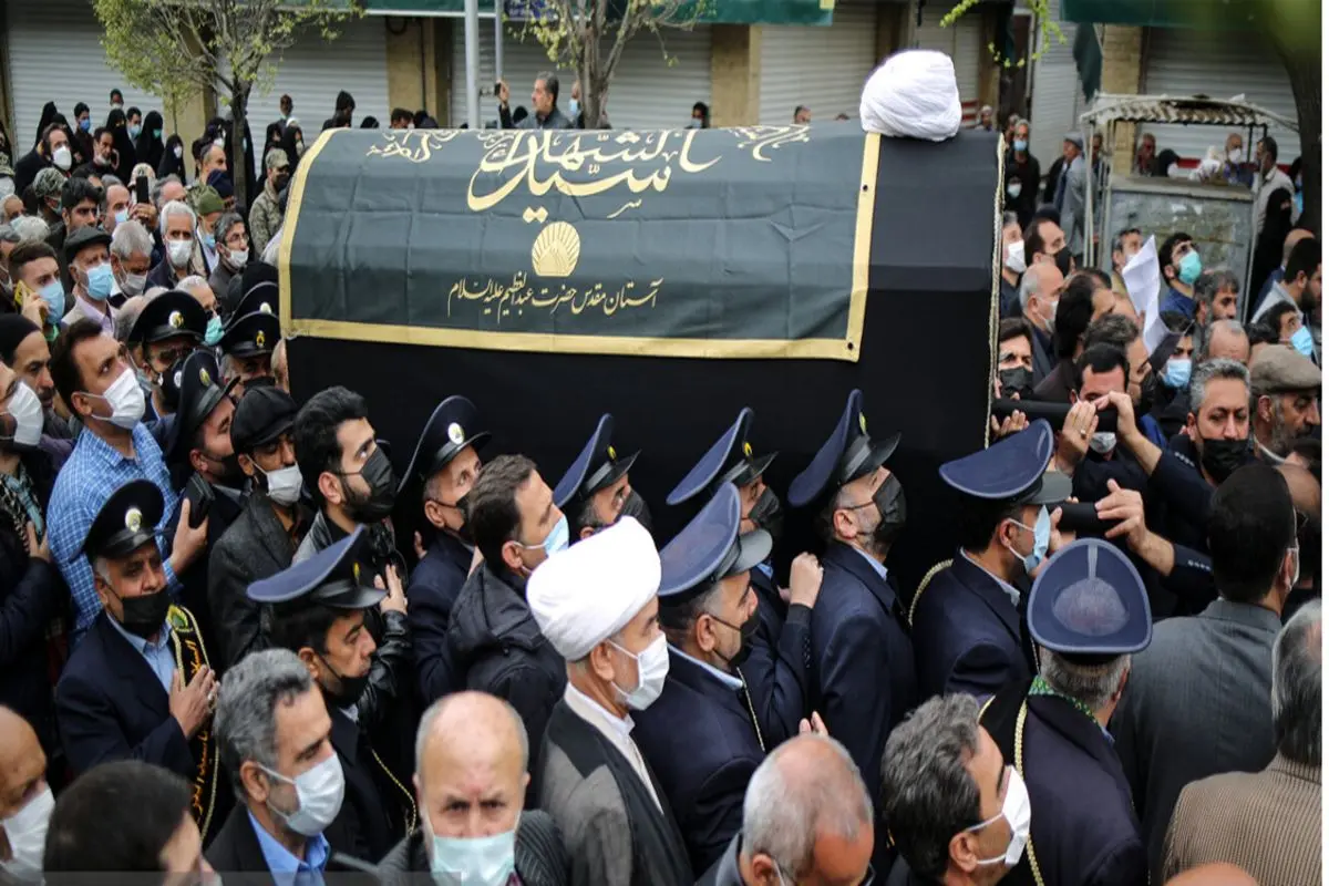تشییع پیکر آیت الله محمدی ریشهری در آستان مقدس حضرت عبدالعظیم حسنی(ع)