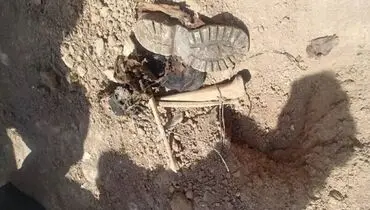 کشف پیکر مطهر یک شهید با دست‌های بسته
