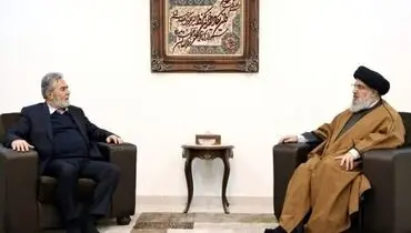 دیدار و گفت‌وگوی سید حسن نصرالله و زیاد النخاله درباره آخرین تحولات فلسطین