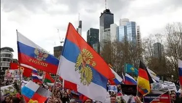 تظاهرات حامیان روسیه و پوتین در آلمان