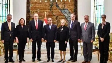 دیدار رئیس‌جمهور مصر و هیئتی از کنگره آمریکا در قاهره
