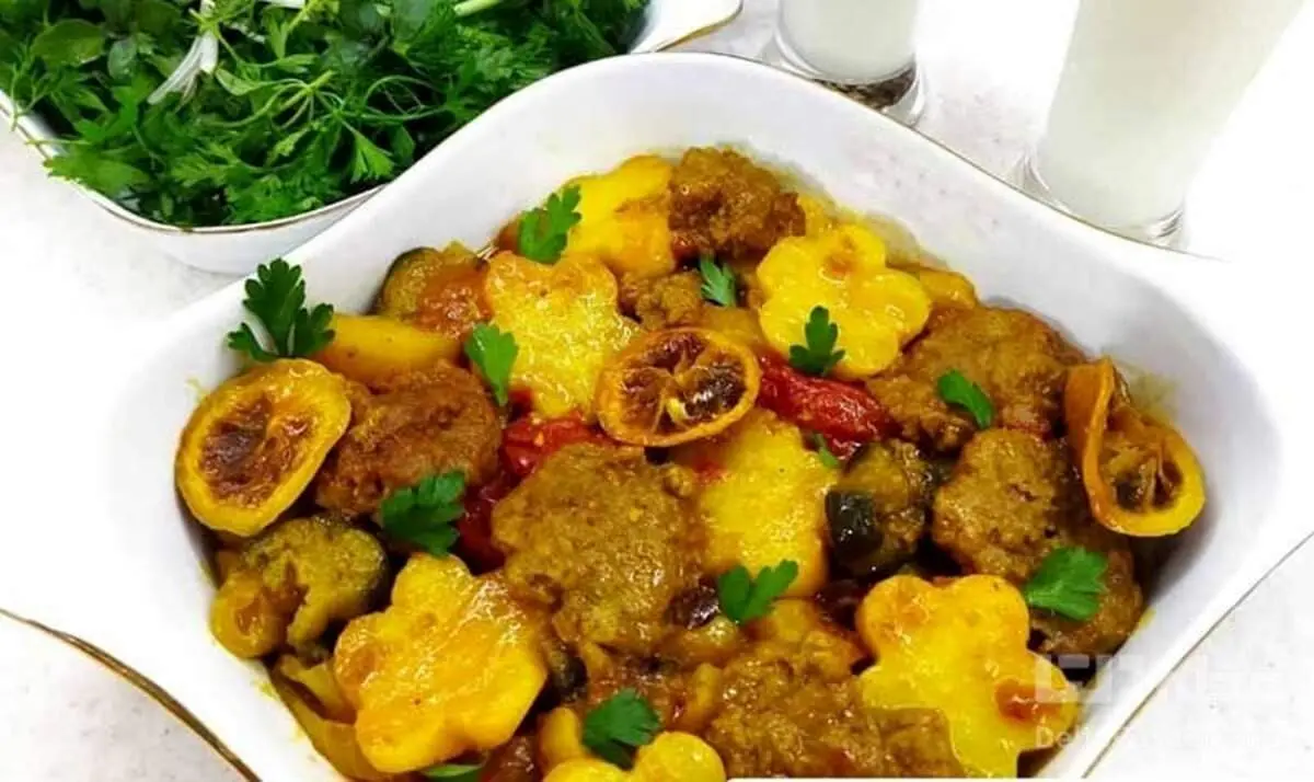 طرز تهیه تاس کباب بادمجان با گوشت