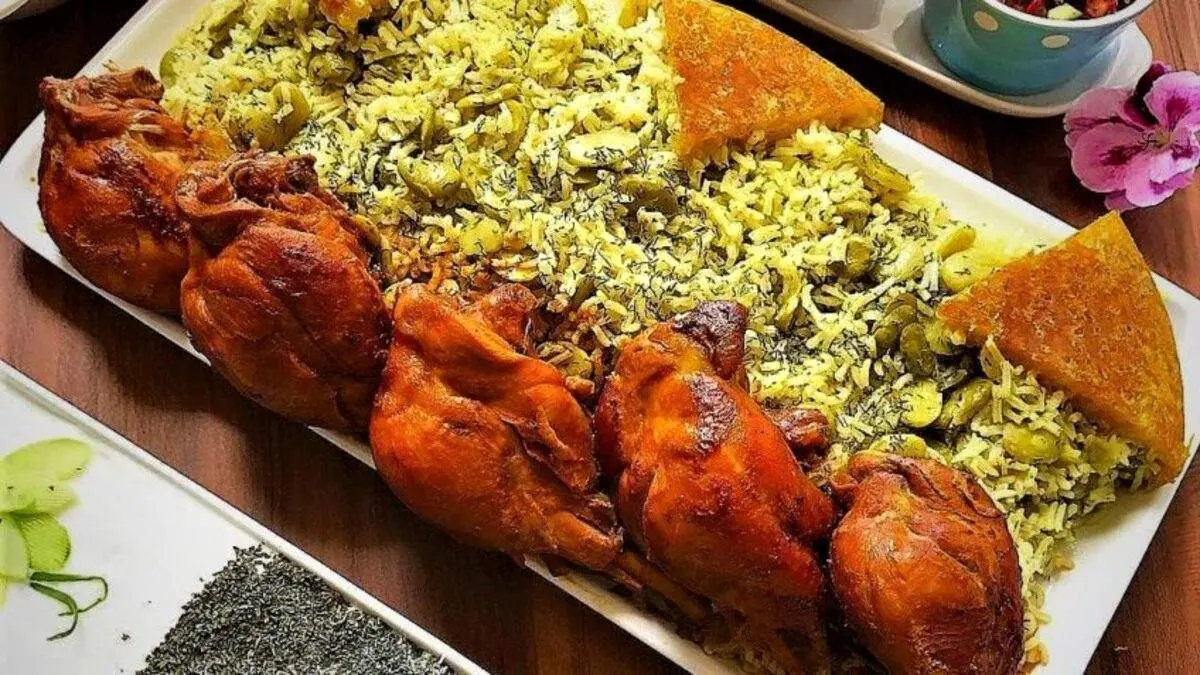 سبزی پلو با ماهیچه