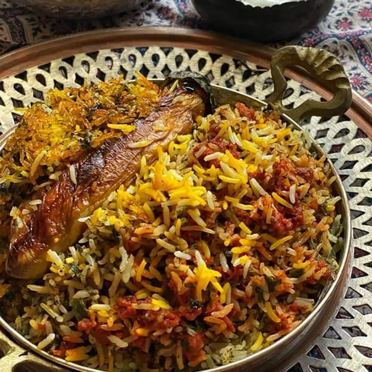 طرز تهیه سبزی پلو ی سنتی دامغانی
