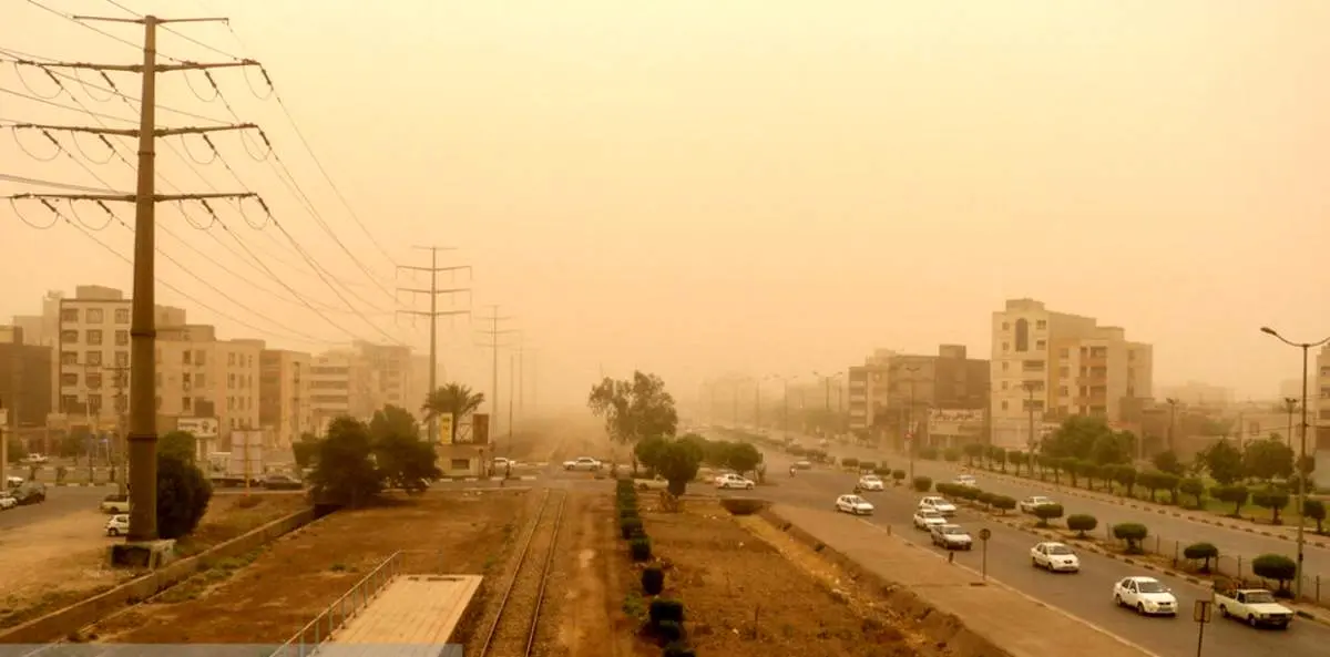 گرد و خاک شدید در اهواز