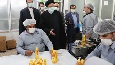 رییس جمهور از یک واحد تولیدی در شهر صنعتی البرز قزوین بازدید کرد