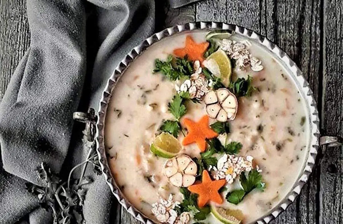 آش گشنیز غذای مقوی مازندران