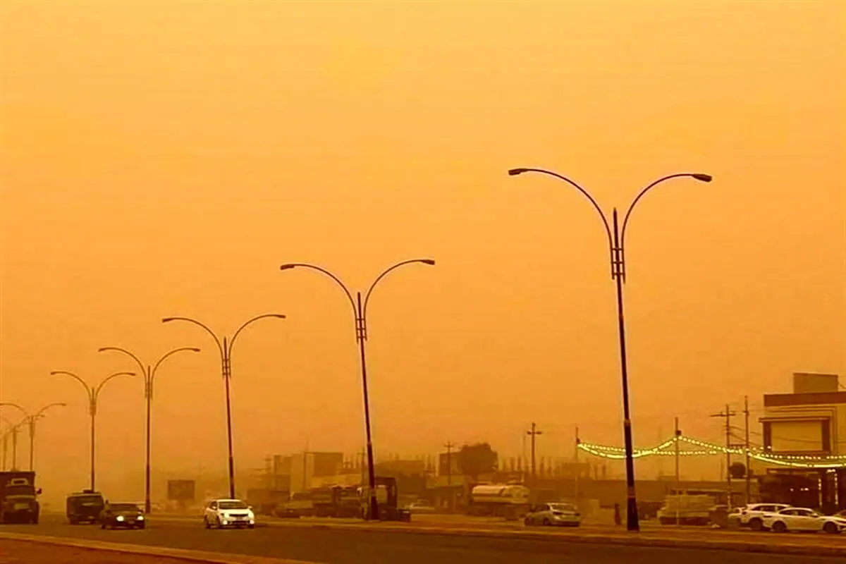 توقف پروازها در فرودگاه‌های نجف و بغداد به دلیل طوفان گردو غبار+ فیلم و عکس