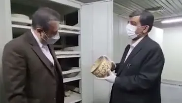 اقدام عجیب ضرغامی در برخورد با اثر ۴۵۰۰ساله + فیلم