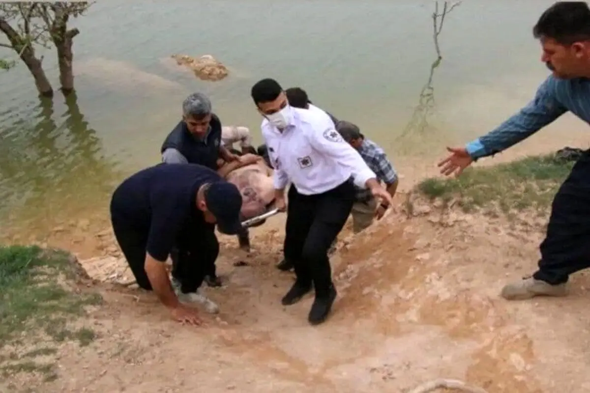 مرد ۶۰ سال در سد مهاباد غرق شد