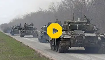دقت بالای تانک روسی برای شلیک دقیق به تانک اوکراینی+فیلم