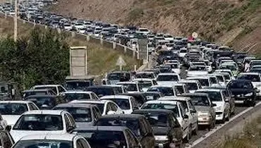 ترافیک سنگین در جاده چالوس