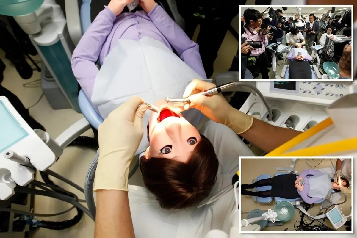روباتی که زیر دست دندانپزشکان کارآموز تشنج می‌کند و اشک می‌ریزد + فیلم