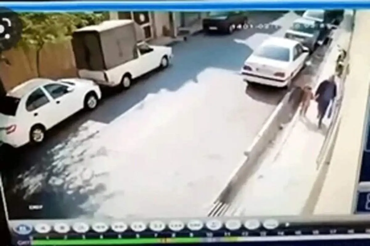 باز شدن در خاور هنگام رانندگی در تهرانپارس + فیلم