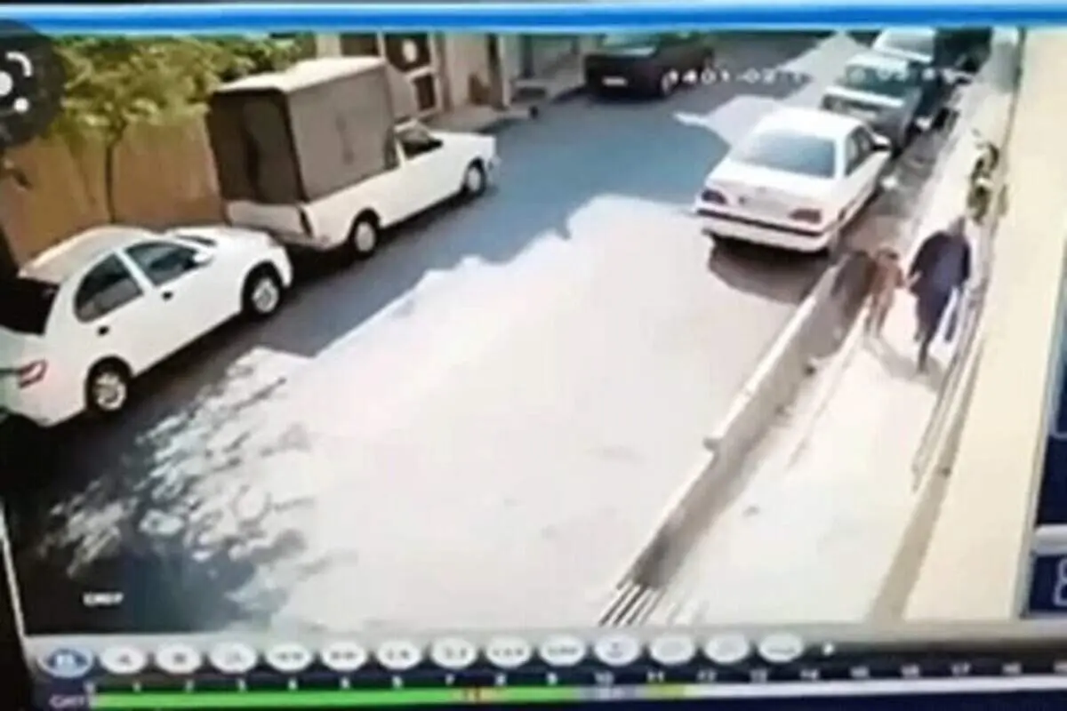 باز شدن در خاور هنگام رانندگی در تهرانپارس + فیلم