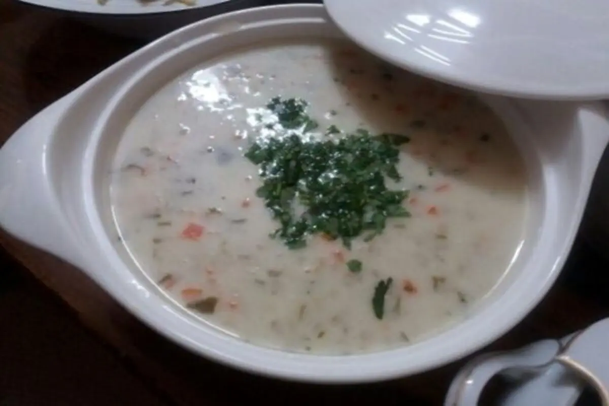 طرز تهیه سوپ ماست ساده با قارچ