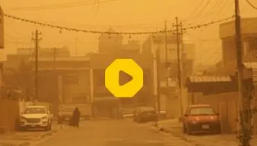 اوضاع بحرانی گرد و خاک در شهر مرزی مهران+ فیلم