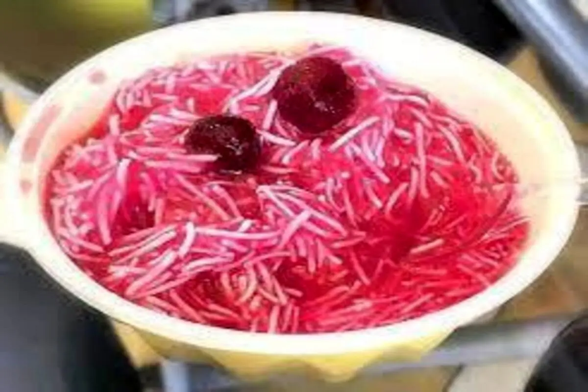 دستور پخت فالوده شیرازی اصل و خوشمزه خانگی با نشاسته گندم و گلاب