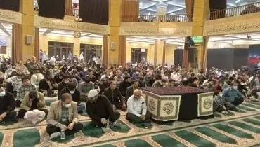 آیین وداع با پیکر حجت‌الاسلام فاطمی‌نیا در دانشگاه امام صادق(ع) برگزار شد +فیلم