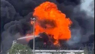 انفجار و آتش‌سوزی در نزدیکی فرودگاه ژنو + فیلم