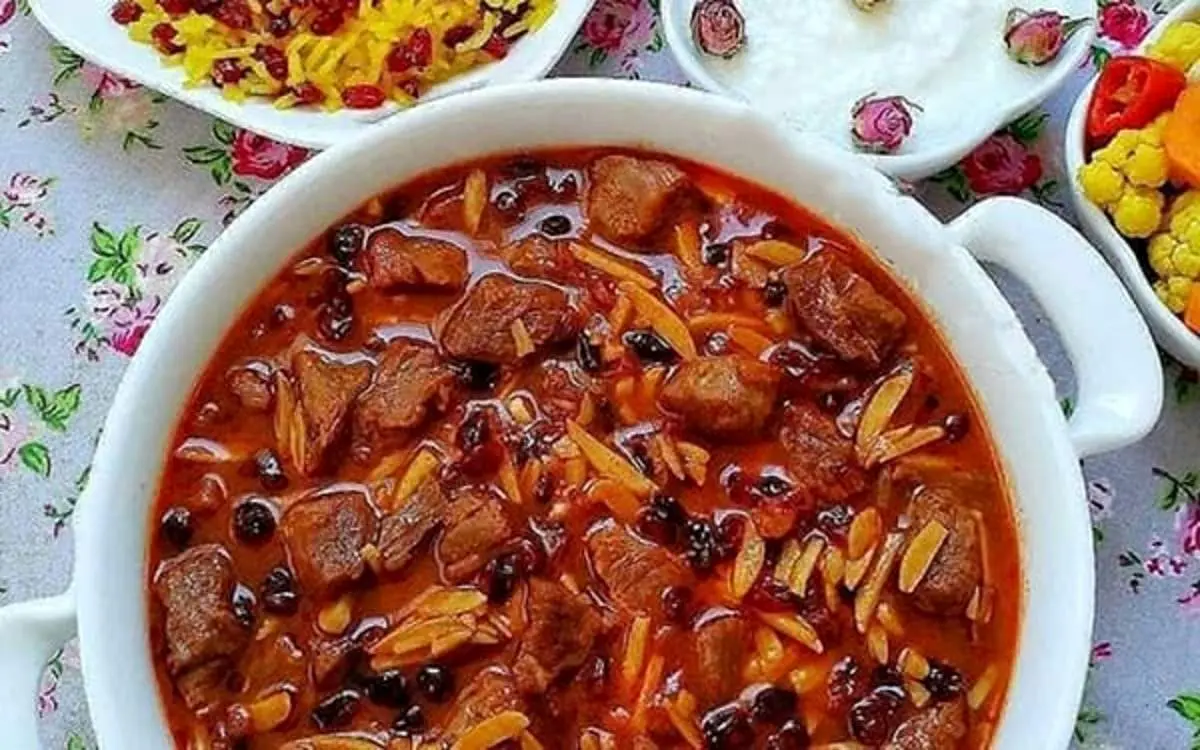 طرز تهیه خورش خلال بادام کرمانشاهی